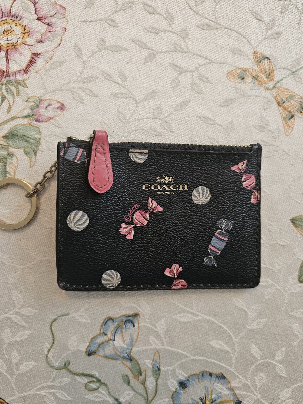 Coach Coin Purse/ID Case in Scattered Candy Print
